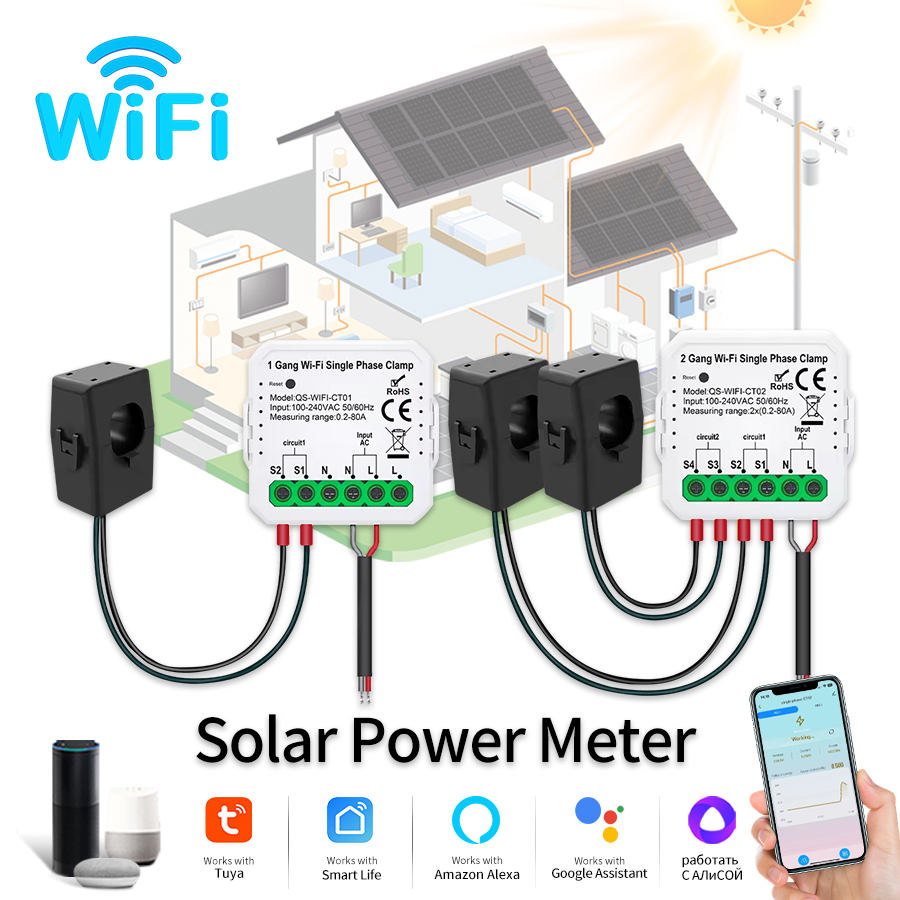 Tuya Smart WiFi Solar Power En - đánh giá và giá Energy Monitor Meter