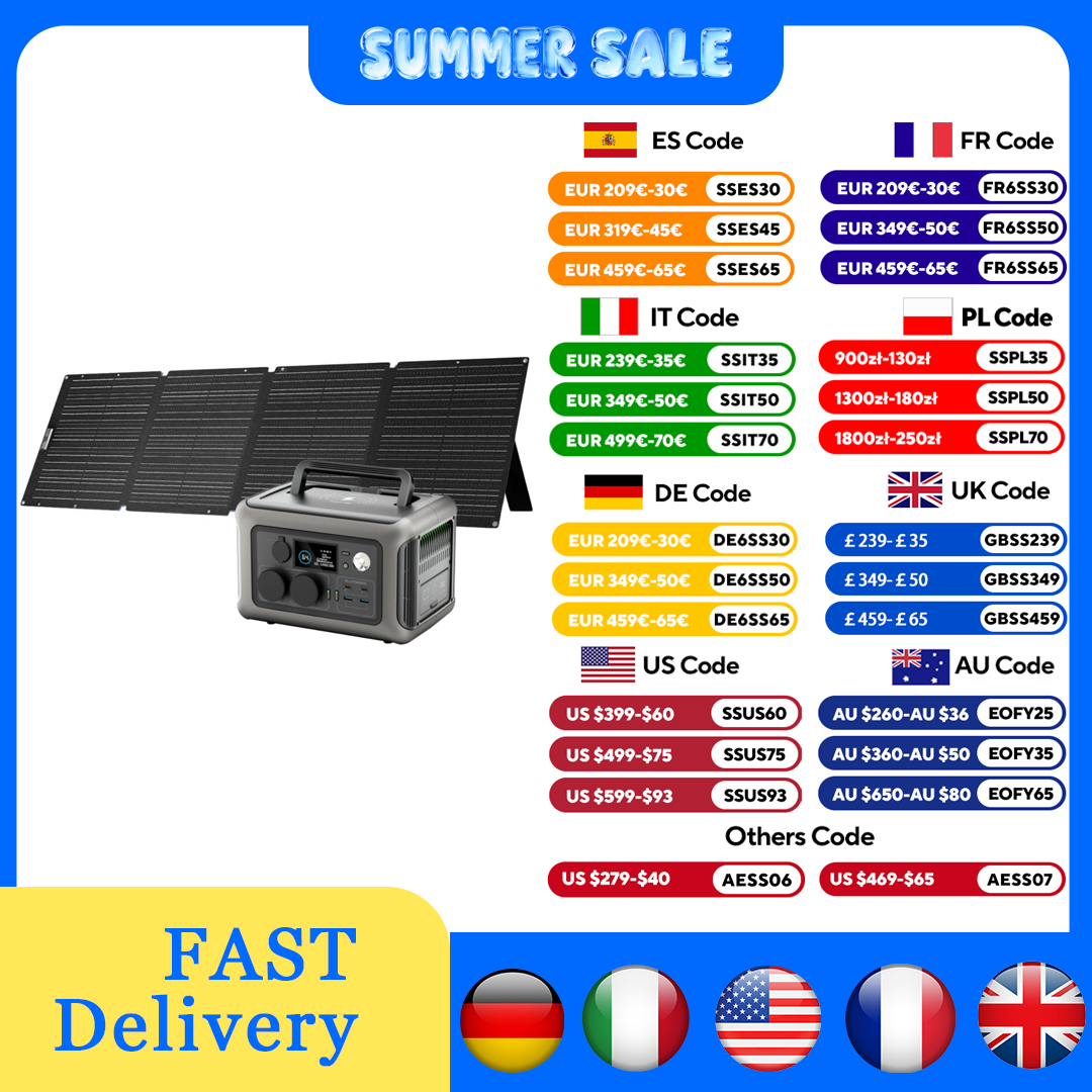 ALLPOWERS R600 Power station 2 - đánh giá và giá Solar Panel 200W